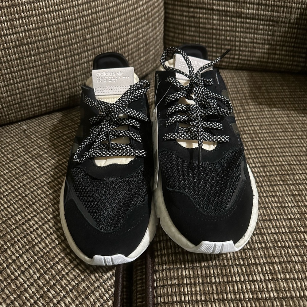 Adidas Nite Jogger Running Snickers Shoes Black Womens